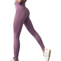 2020 JIEJIN High Waist Factory Price Solid Color Fashion Seamless Mature Women Leggings Seamless Gym Legging